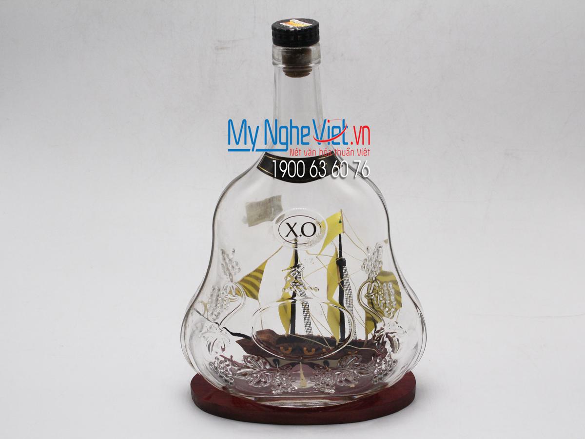 Thuyền trong chai Hennessy 1L màu vàng MNV-MHC03 (đủ mẫu)