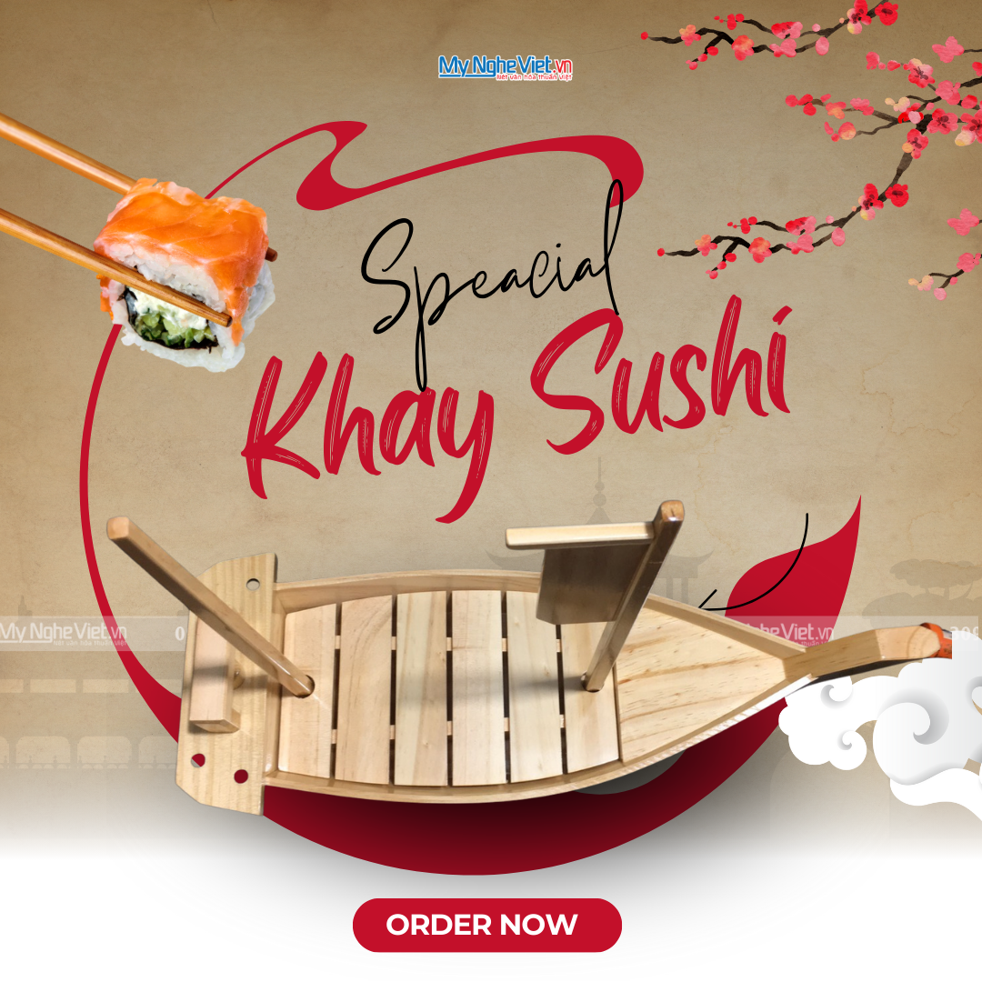 Khay Thuyền Gỗ  Sushi 80 cm SU-80