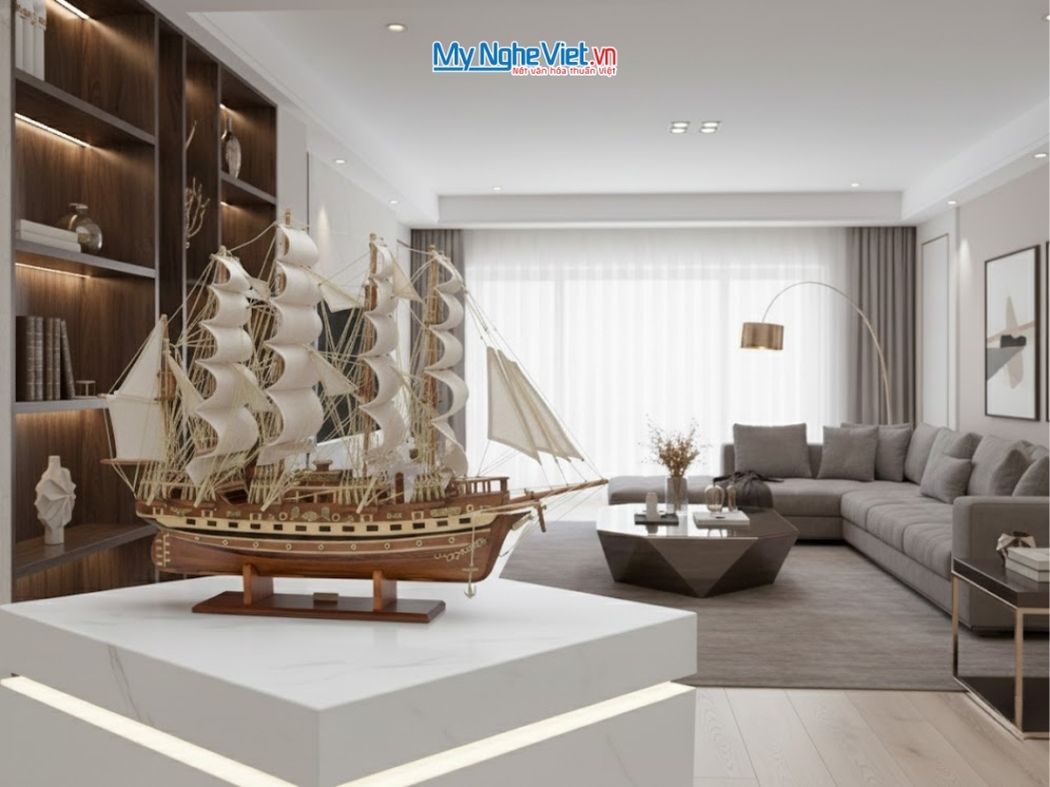 Mô Hình Tàu Chở Hàng France II Gỗ Đỏ (Thân 60cm) MNV-TB03-60cm – Thuyền thuận buồm xuôi gió