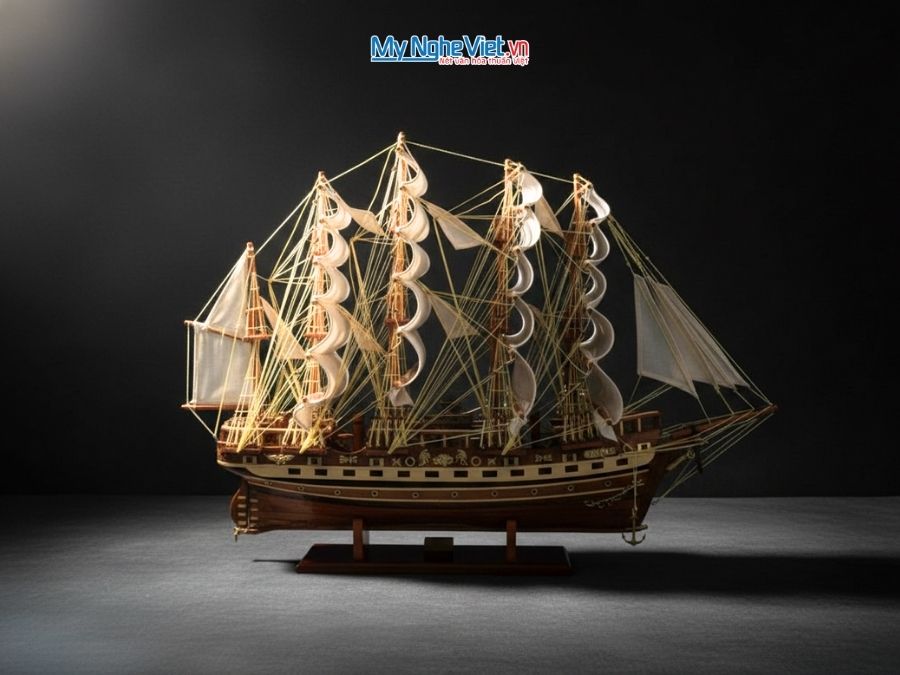Mô Hình Tàu Chở Hàng France II Gỗ Đỏ (Thân 60cm) MNV-TB03-60cm – Thuyền thuận buồm xuôi gió