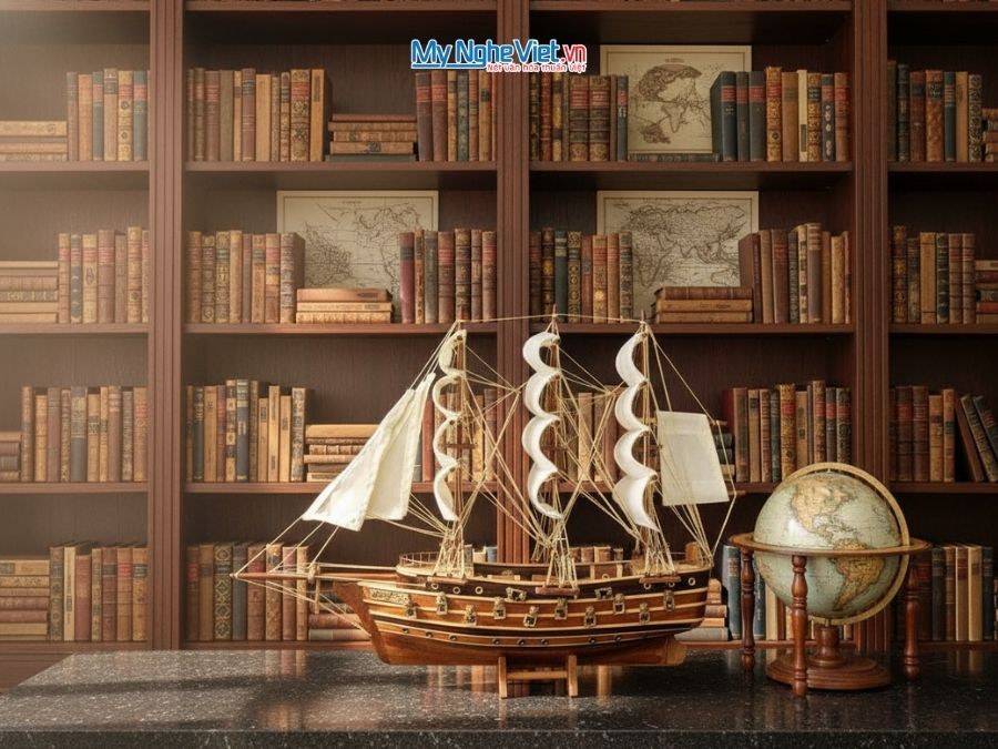 Mô hình tàu thuyền chiến cổ Napoleon (thân 40cm) MNV-TB29T