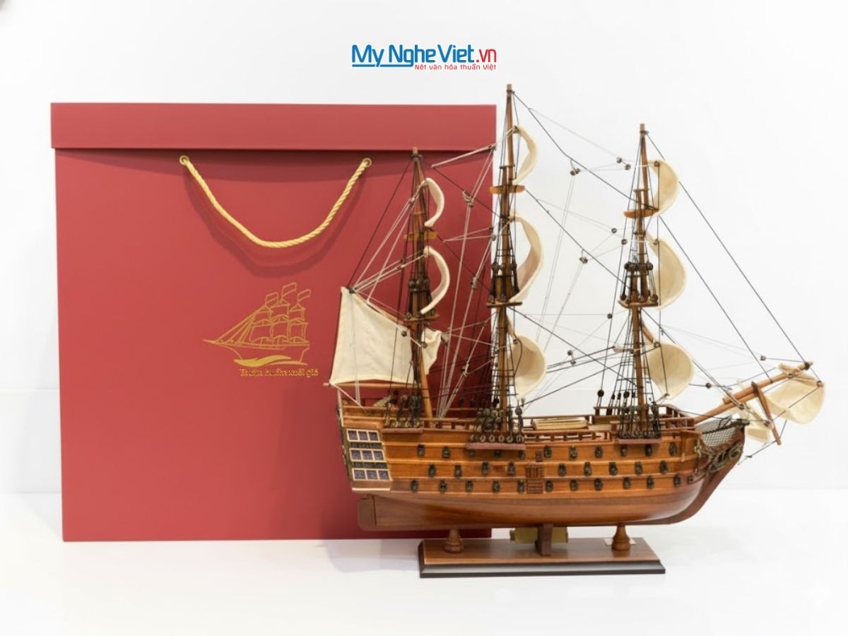 Combo Mô Hình Thuyền Chiến Cổ HMS Victory Và Hộp Ép Kim Cao Cấp CBMNV-TB31/40