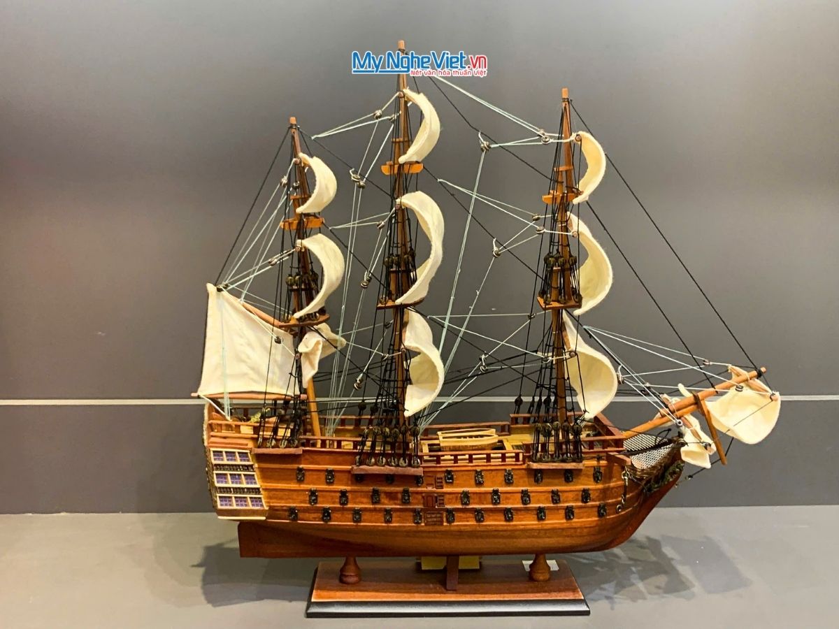 Combo Mô Hình Thuyền Chiến Cổ HMS Victory Và Hộp Ép Kim Cao Cấp CBMNV-TB31/40