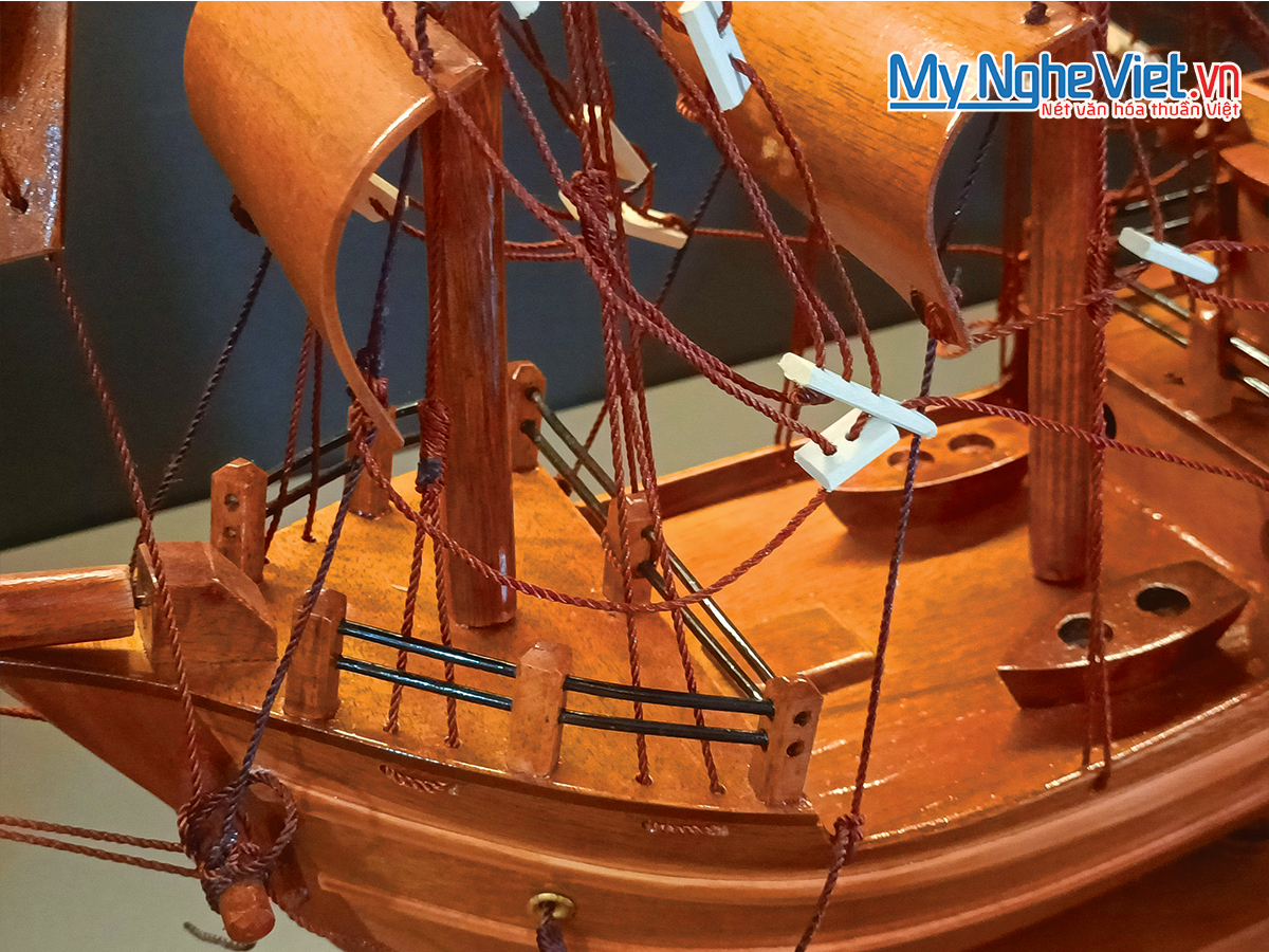 Mô Hình Tàu Thuyền Thái Lan gỗ Tràm thân 60cm