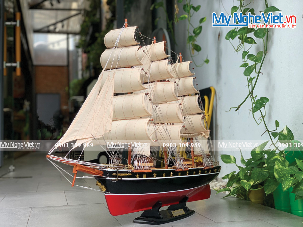 Mô hình tàu thuyền buồm CUTTY SARK  80cm (Màu Sơn) - MNV-TB04D