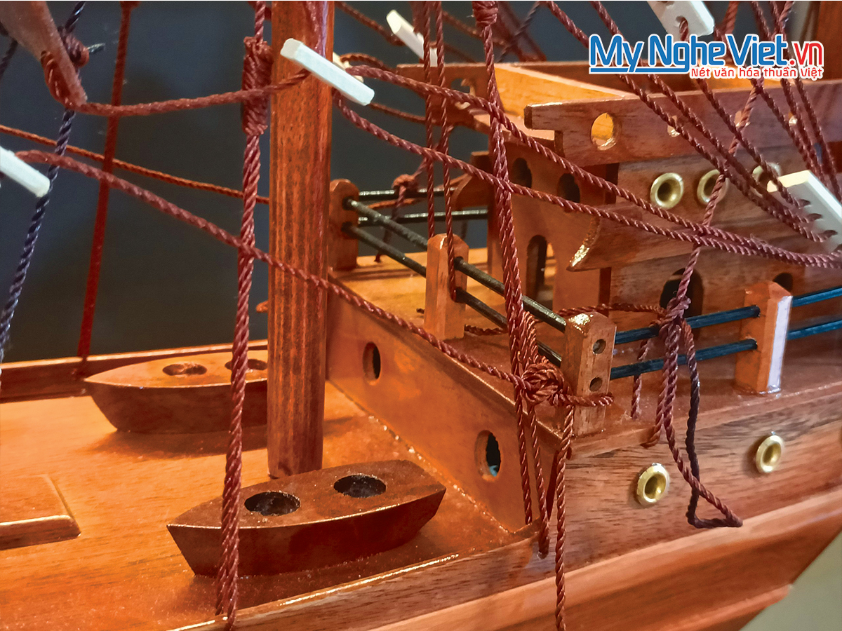 Mô Hình Tàu Thuyền Thái Lan gỗ cẩm lai (Thân 40cm) MNV-TB15/40
