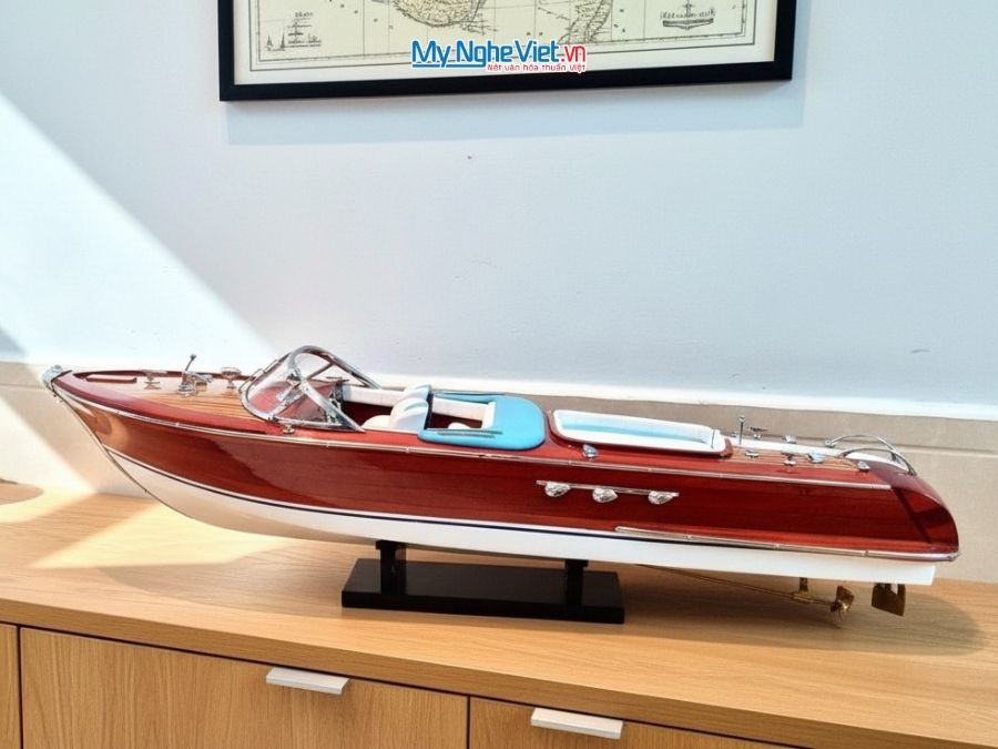Mô Hình Du Thuyền Riva Aquarama (Thân 70cm) MNV-TB13 - Mô hình thuyền trang trí
