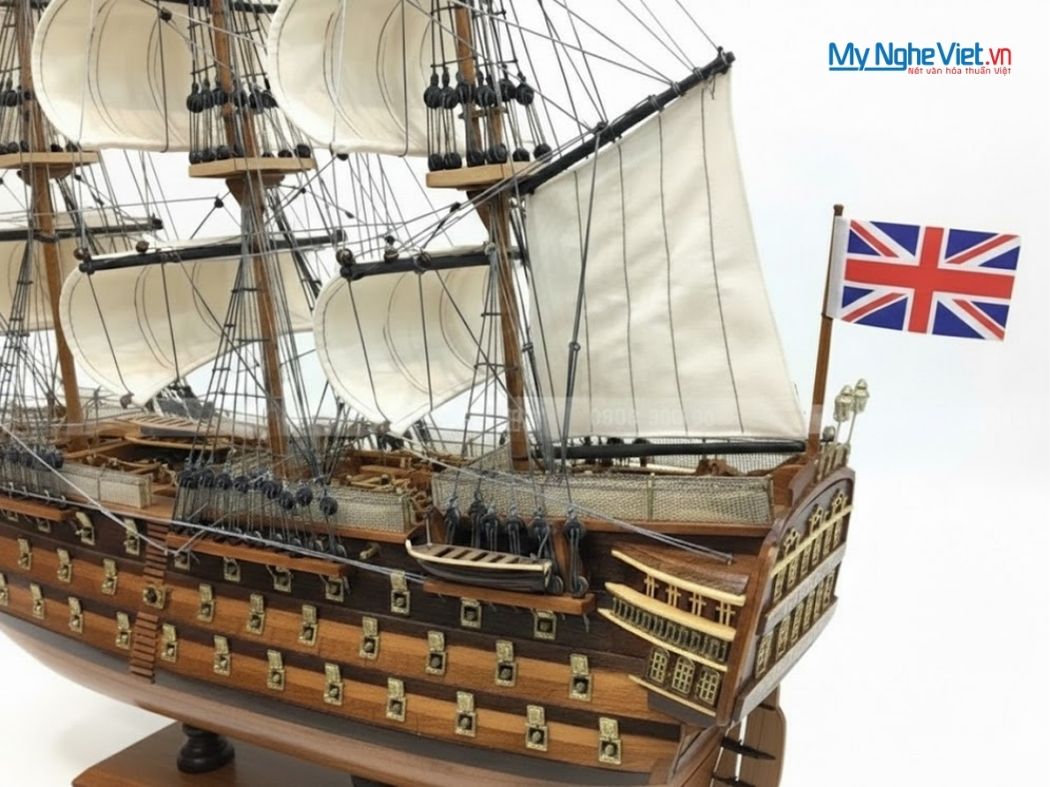 Mô Hình Thuyền Chiến Cổ HMS Victory (Thân 80) MNV-TSHVI80W