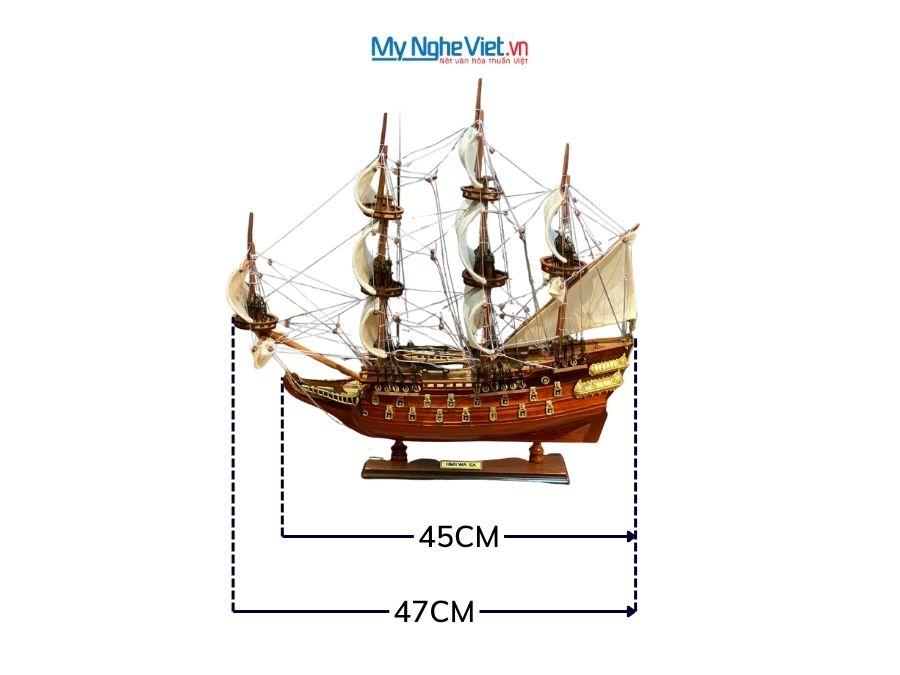 Mô Hình Tàu Thuyền Chiến Cổ Wasa HS077 - WASA 1628 (Thân 45cm) - MNV-TB30/45
