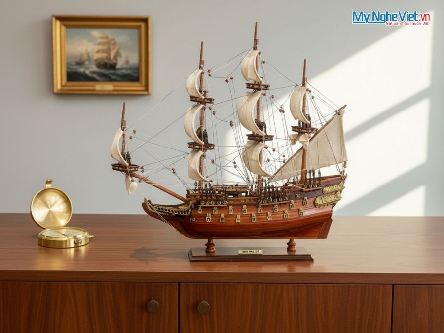 Mô Hình Tàu Thuyền Chiến Cổ Wasa HS077 - WASA 1628 (Thân 45cm) - MNV-TB30/45