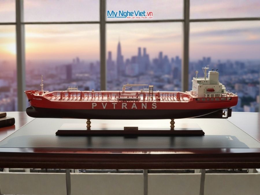 Mô Hình Tàu Chở Dầu PVT AZURA (Thân 100cm) - Mô Hình Tàu Thuyền Trang Trí