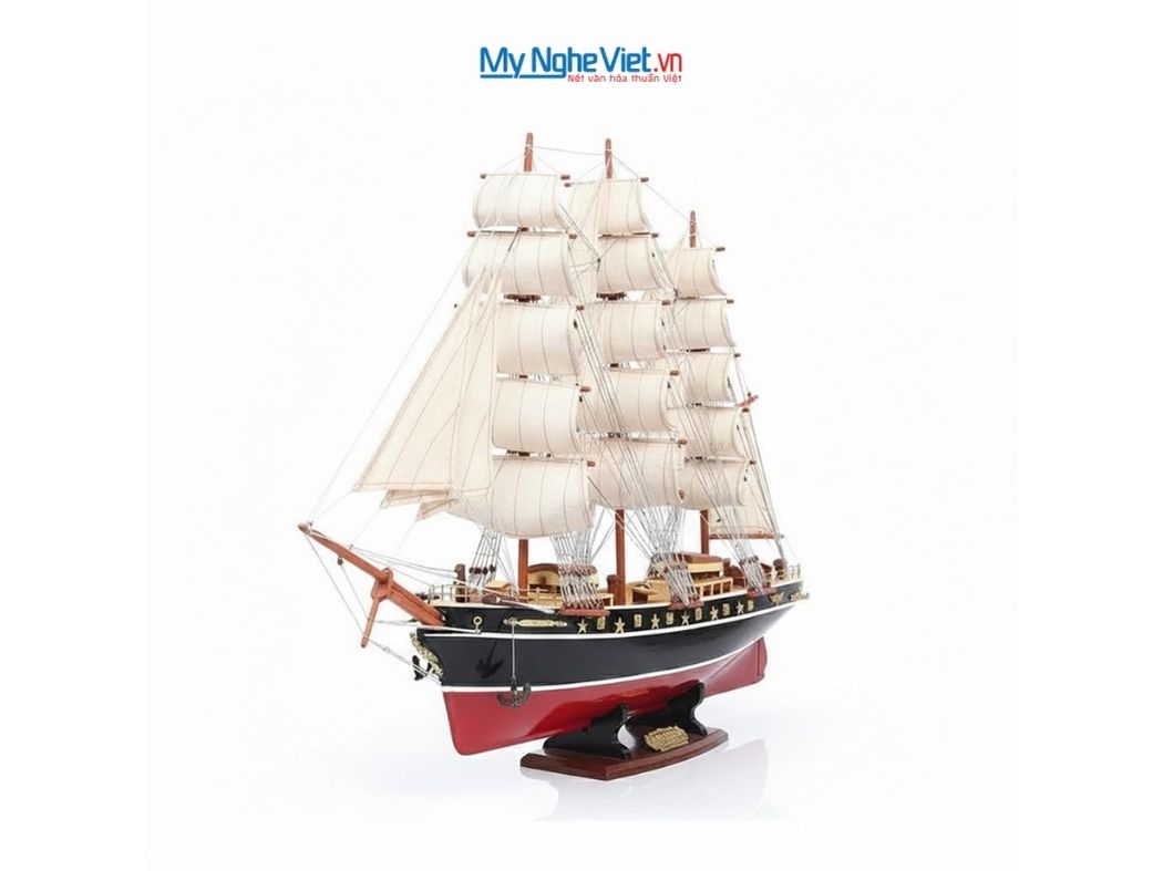 Mô hình tàu thuyền buồm CUTTY SARK  80cm (Màu Sơn) - MNV-TB04D