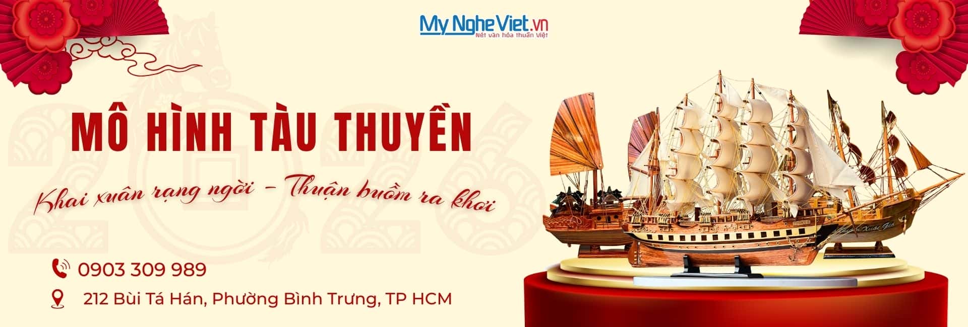 Mô hình tàu thuyền khai Xuân 2026