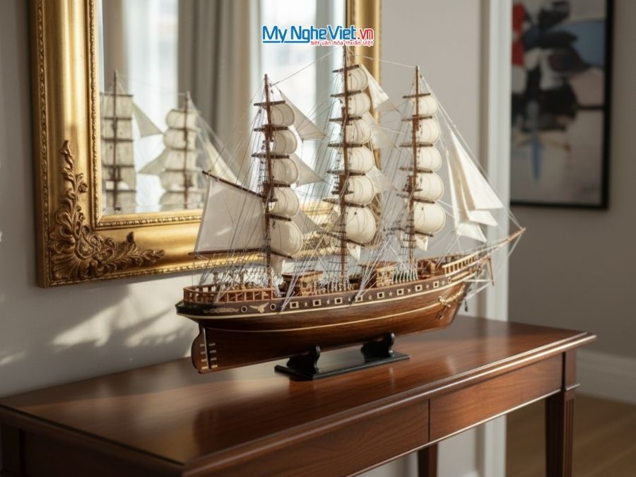 Mô hình thuyền buồm Cutty Sark (Thân 1m) MNV-TB05