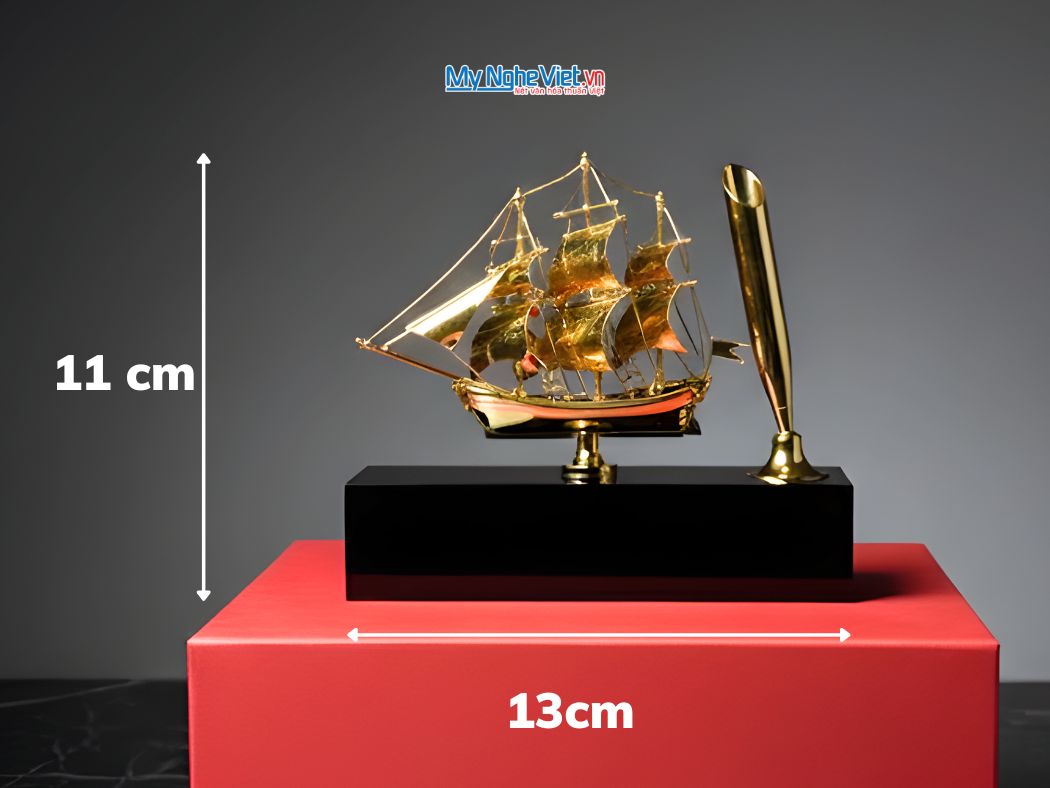 Mô Hình Thuyền Cắm Bút Mạ Vàng MNV-DD134511