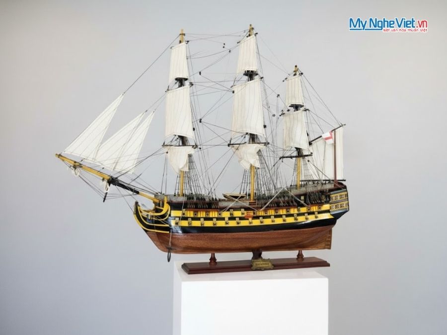 Mô hình thuyền gỗ cổ Agamemno 80cm MNV-TB36