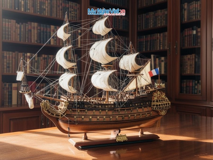 Mô hình thuyền chiến cổ Le Soleil Royal (thân 80cm) MNV-TB28