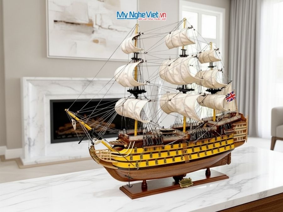 Mô Hình Tàu Thuyền Chiến Cổ HMS Victory (Thân 80cm) MNV-TB32