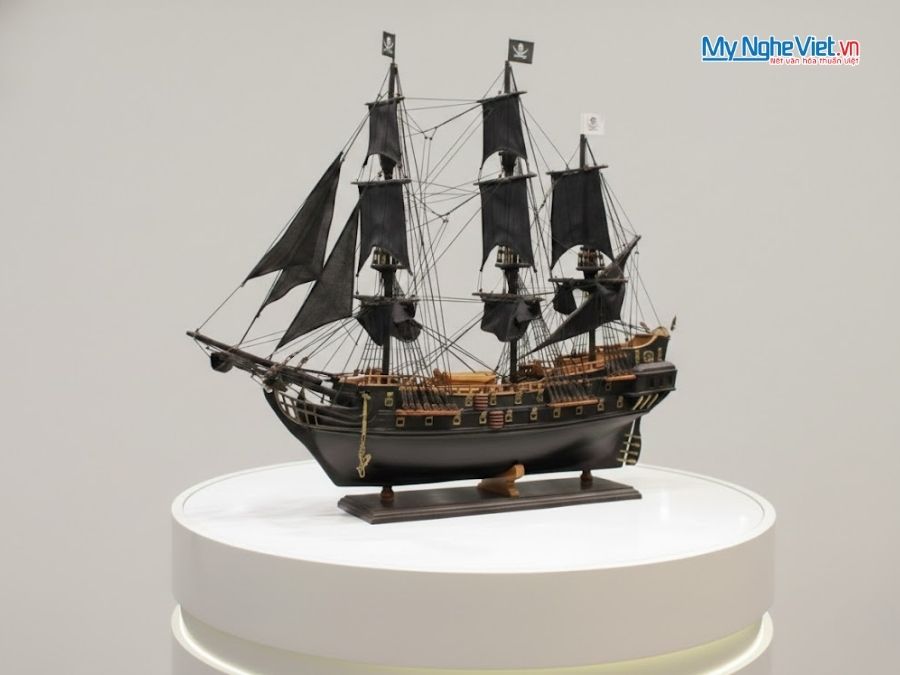 Mô hình tàu cướp biển Ngọc Trai Đen Black Pearl (Thân 80cm) MNV-TB17