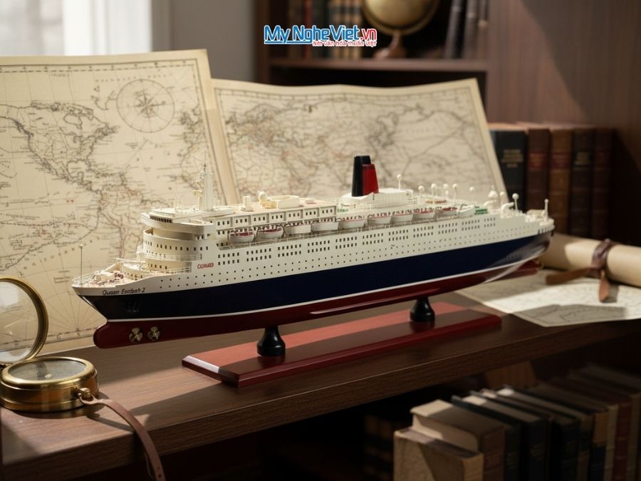 Mô hình thuyền Queen Elizabeth 2 MNV-TB12 (hàng đặt trước)