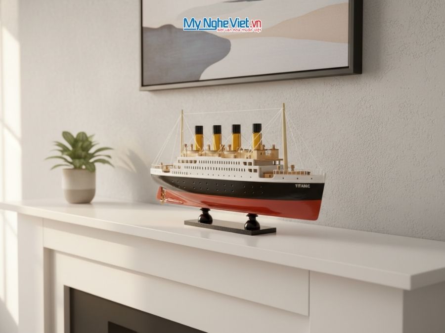 Mô hình thuyền Titanic thân 40cm không đèn MNV-TB11-40