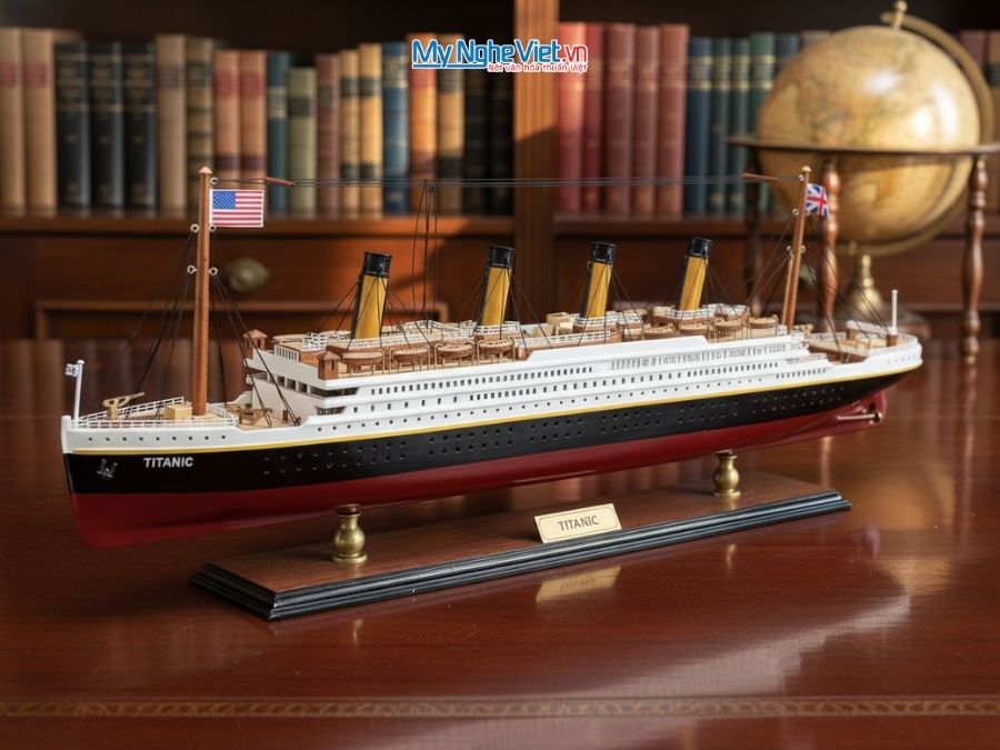 Thuyền Titanic Cao Cấp (Thân 60cm) MNV-TTN05 - Mô hình thuyền trang trí