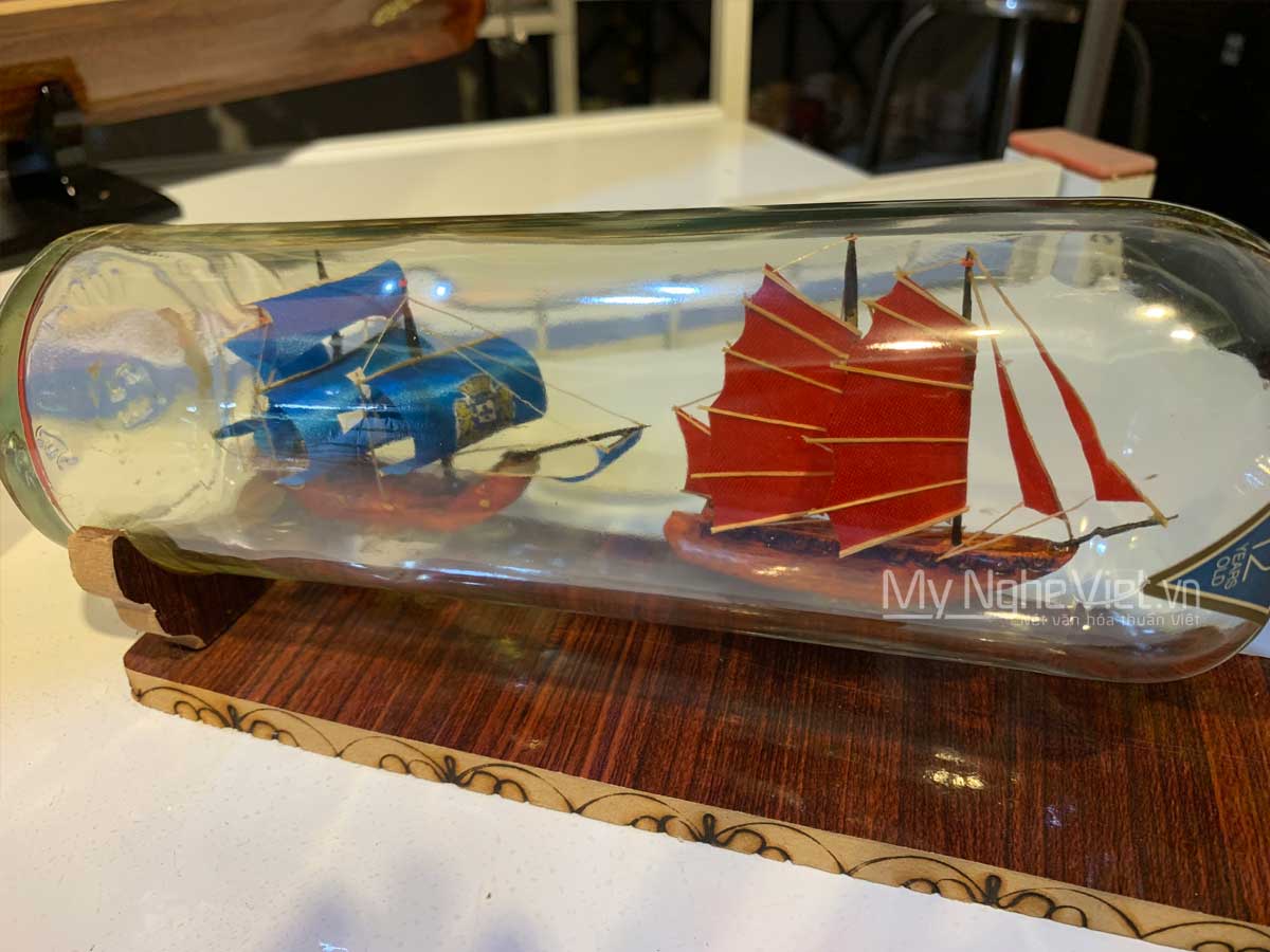 Thuyền trong chai Tàu Hai Thuyền MNV-MHC01-1