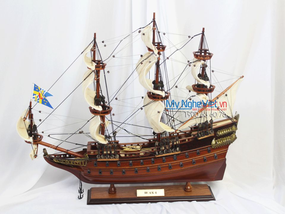 Mô hình thuyền chiến cổ Wasa (thân 48cm) MNV-TB09 Hết hàng
