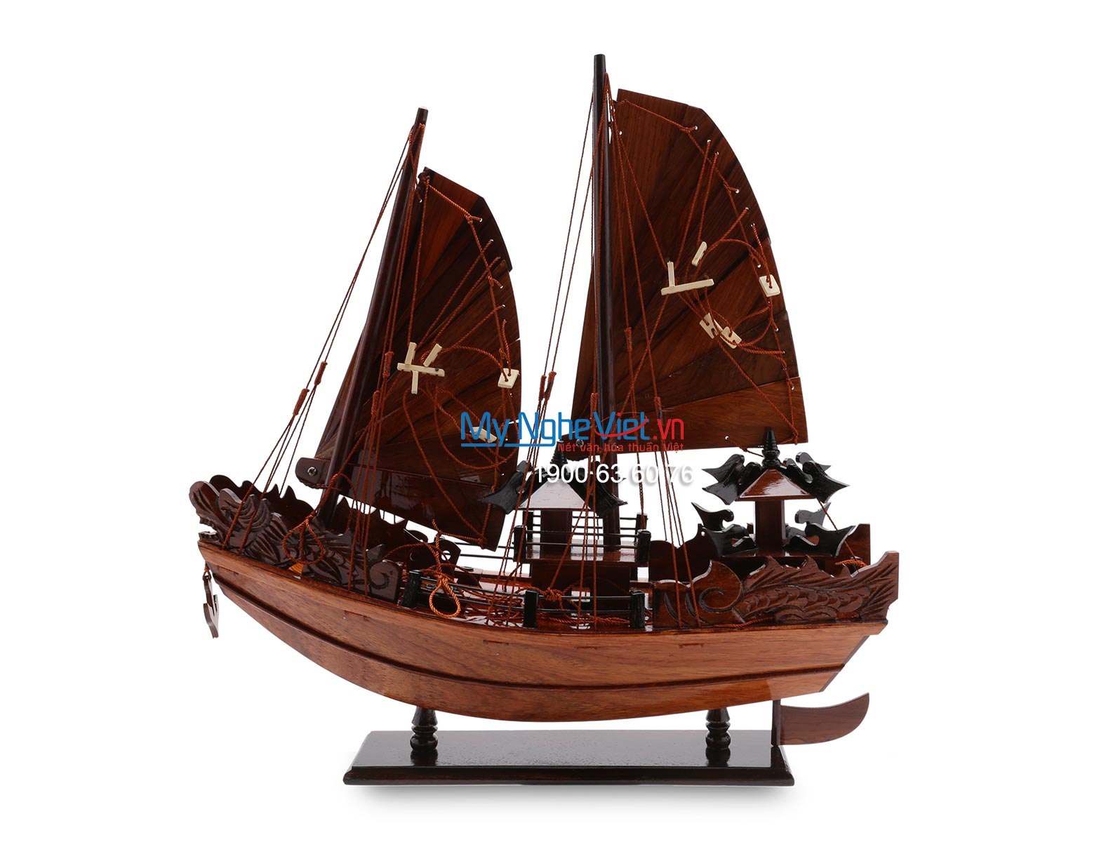 Mô hình thuyền gỗ Việt Nam-Thuyền Rồng (thân 40cm) MNV-TB16