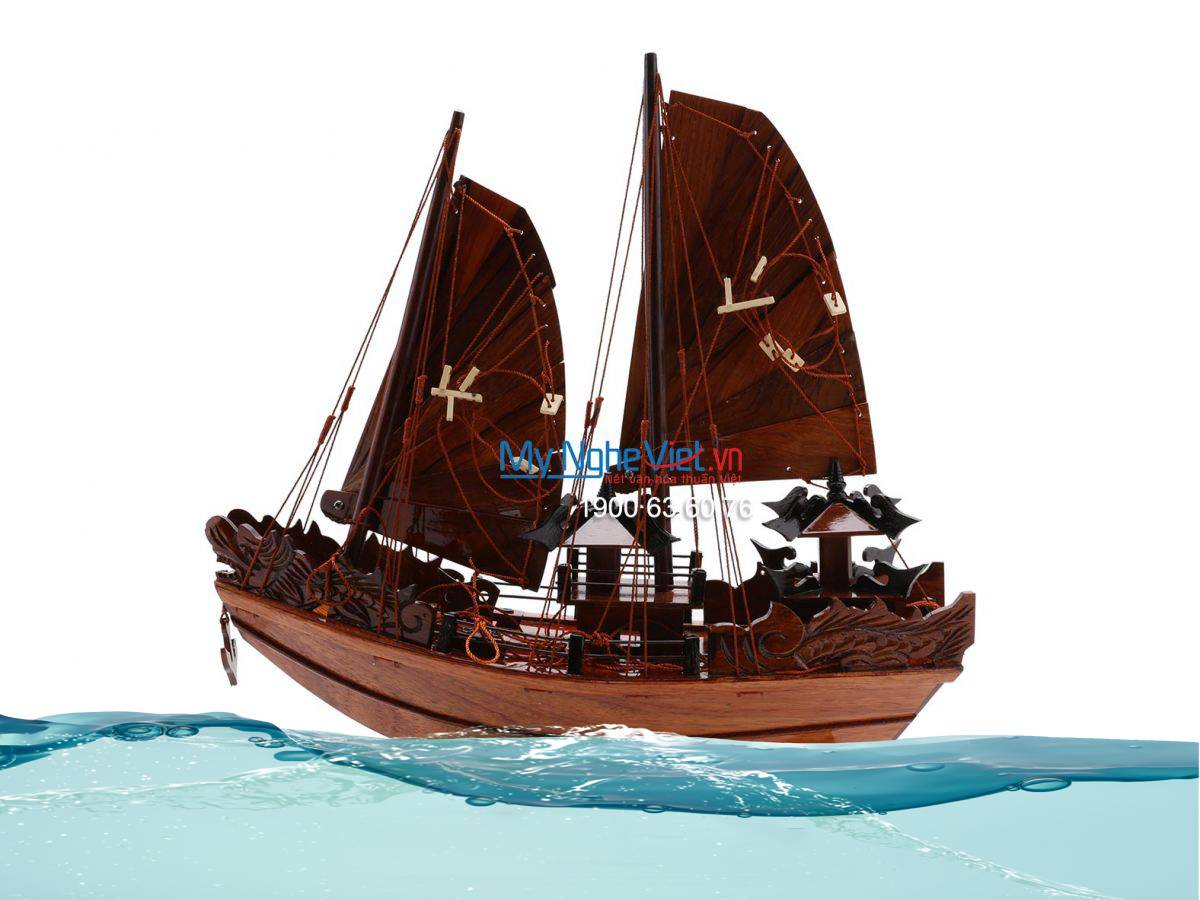 Mô hình thuyền gỗ Việt Nam-Thuyền Rồng (thân 40cm) MNV-TB16