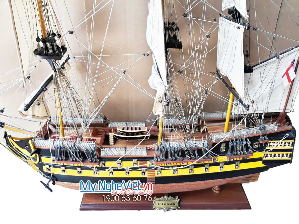 Mô hình thuyền chiến cổ Agamemno 80cm MNV-TB36